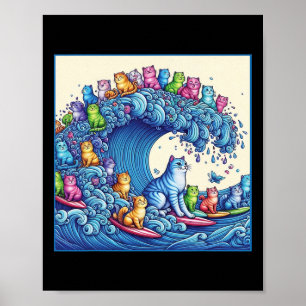 Poster Gatos Ondam Para Kamala Engraçado Gato Lady 1