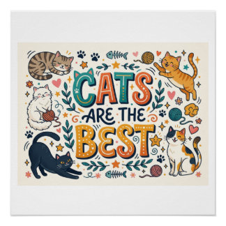 Pôster Gatos São os Melhores