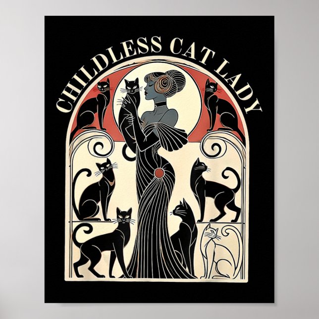 Poster Gatos Sem Fios Retros - Gato-Carma (Frente)