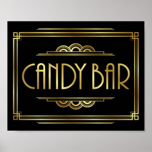 Pôster Gatsby Art Deco CANDY BAR