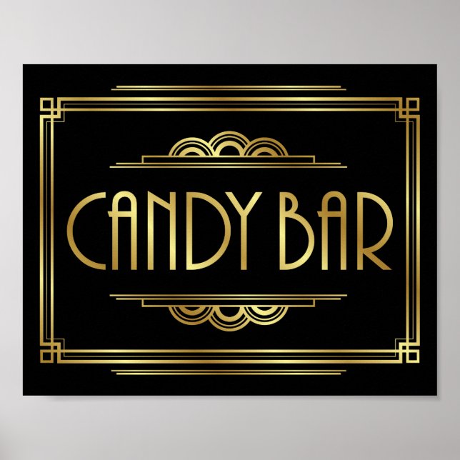 Pôster Gatsby Art Deco CANDY BAR (Frente)