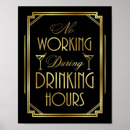 Poster Gatsby Art Deco NO WORWORK BEBENDO