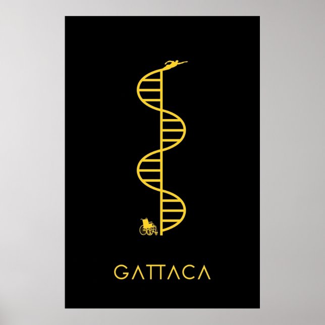Poster GATTACA Preto (Frente)