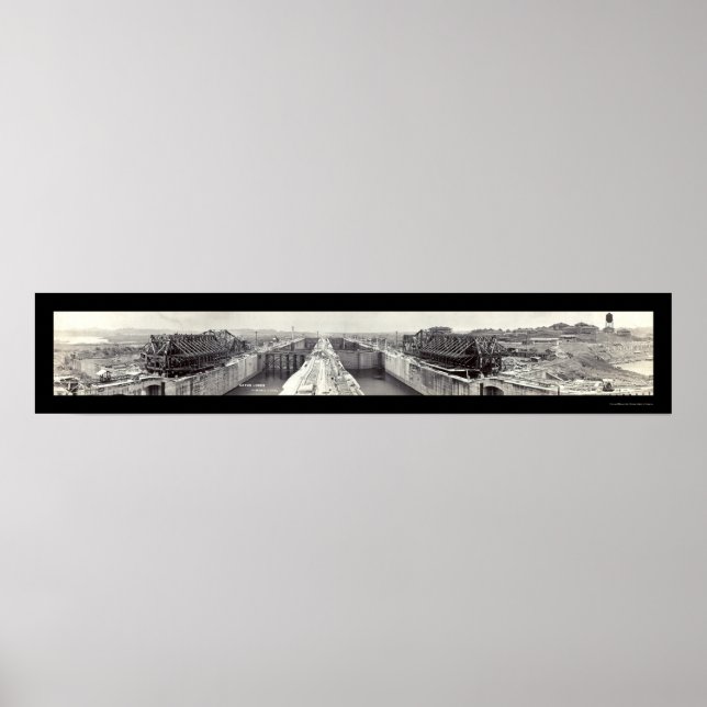 Pôster Gatun Bloqueia Foto do Panamá 1913 (Frente)