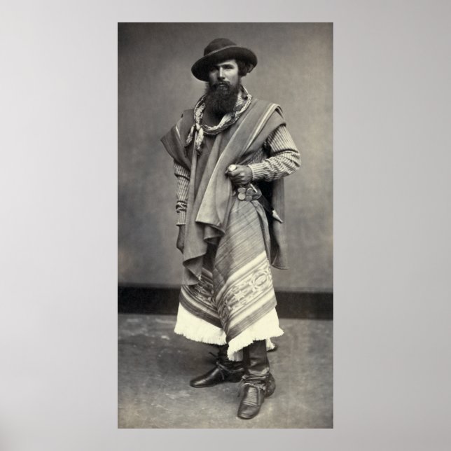Pôster Gaucho of the Argentine Republic 1868 (Frente)