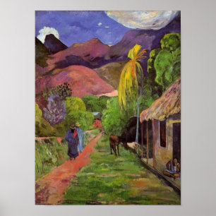 Poster Gauguin - Estrada no Taiti