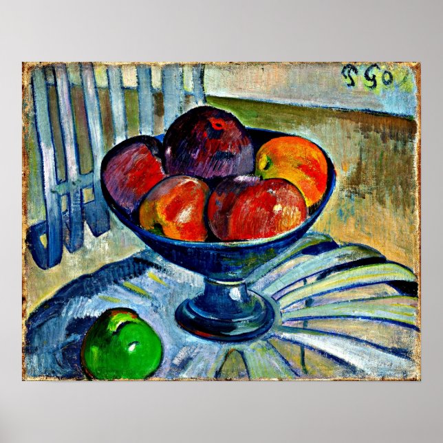 Poster Gauguin - Fruta Dish em uma Cadeira de Jardim (Frente)