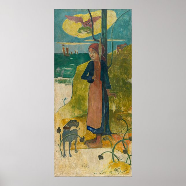 Poster Gauguin - Menina Bretã Fia 1889 (Frente)