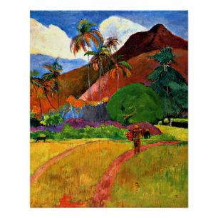 Pôster Gauguin - Montanhas Tahitian