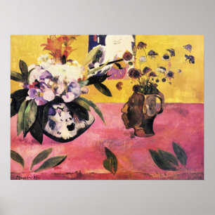 Poster Gauguin Natureza-Morta Vaso de Cabeça Gravura em M
