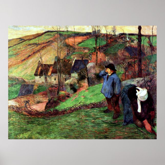 Poster Gauguin - Paisagem da Bretanha (Frente)