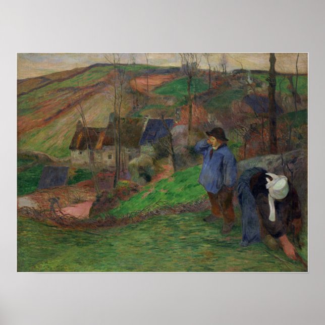 Poster Gauguin - Paisagem Da Bretanha 1888 (Frente)