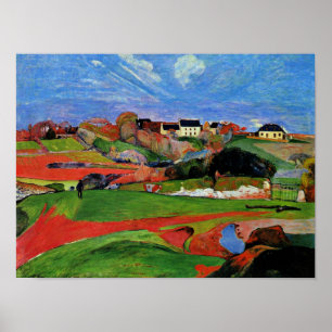 Poster Gauguin - Paisagem em le Pouldu