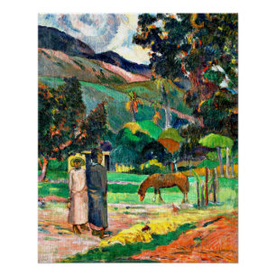Pôster Gauguin - Paisagem taitiana, 1892