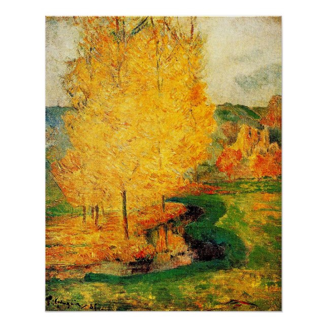 Pôster Gauguin - Pelo Stream, Outono, (Frente)