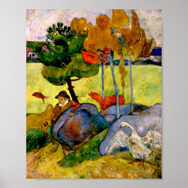 Poster Gauguin - Rapaz bretão em uma paisagem (Frente)