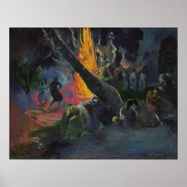 Poster Gauguin - Upa Upa (A Dança do Fogo) 1891 (Frente)