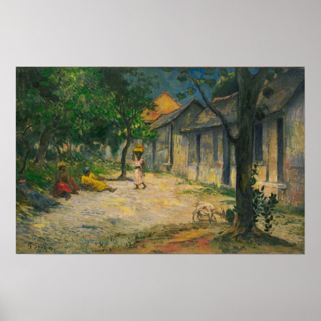 Poster Gauguin - Vila Na Martinica 1897 (Frente)