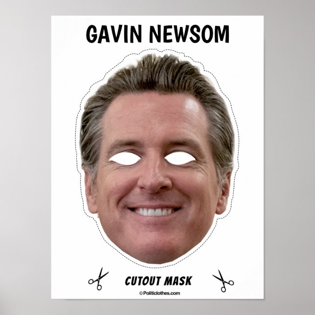 Poster GAVIN NEWSOM Halloween Mask (Frente)
