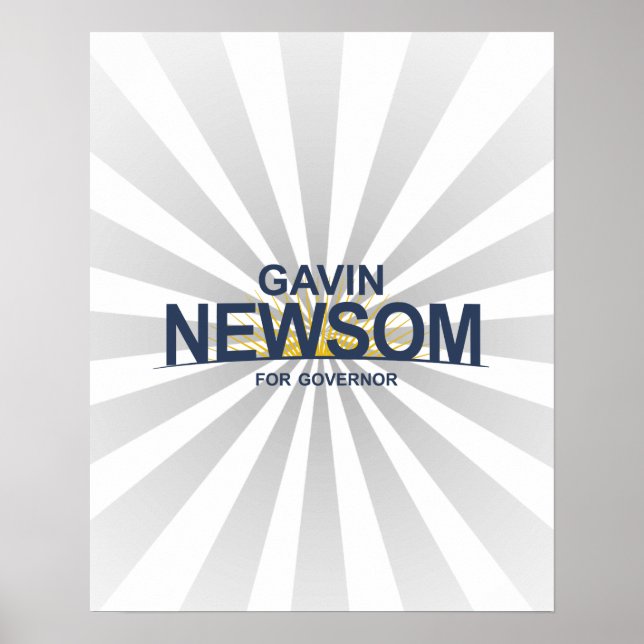 Poster Gavin Newsom para Governador (Frente)