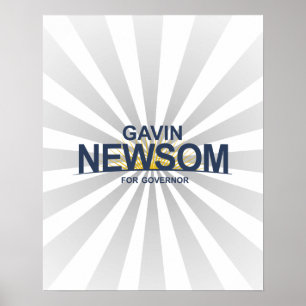 Poster Gavin Newsom para o governador