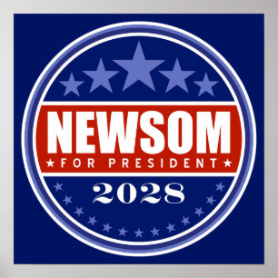 Poster Gavin Newsom Presidente 2028