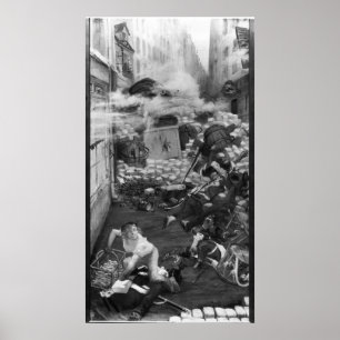 Pôster Gavroche que recolhe cartuchos