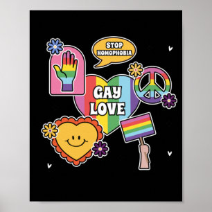 Poster Gay amor. Dia do Orgulho. LGBT+Orgulho.