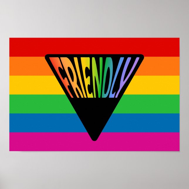 Poster Gay Friendly Triangle (Frente)