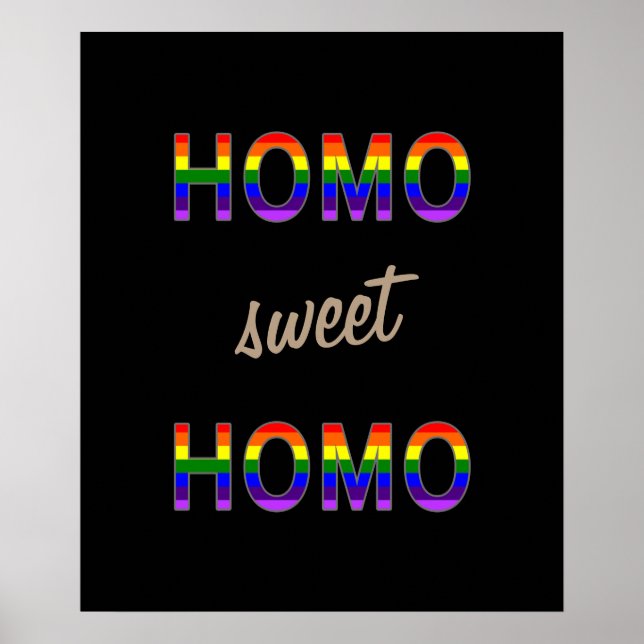 Poster Gay Funny Homo Sweet Homo (Frente)