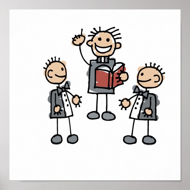 Poster Gay Men com o pregador (Frente)