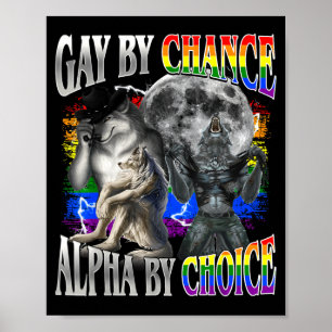 Poster Gay por acaso alfa por escolha lobo alfa sigma gay