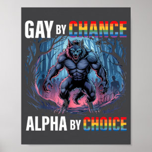 Poster Gay Por Acaso Escolha Alfa Lobo Engraçado Alfa Lgb