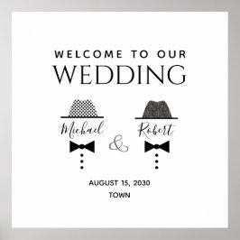 Poster Gay Wedding Welcome