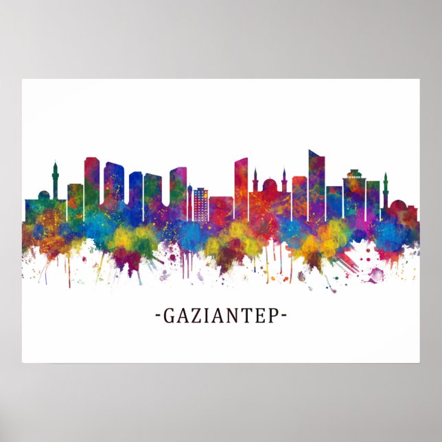 Poster Gaziantep Turkey Skyline (Frente)