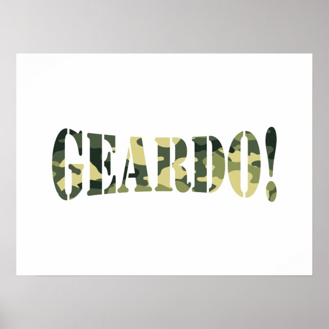 POSTER GEARDO! CAMO/CAMOUFLAGE (Frente)