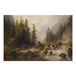 Pôster Gebirgsbach - Albert Rieger