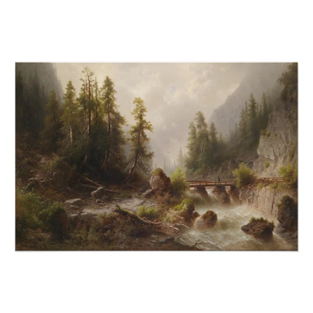 Pôster Gebirgsbach - Albert Rieger (Frente)