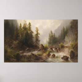 Poster Gebirgsbach - Albert Rieger