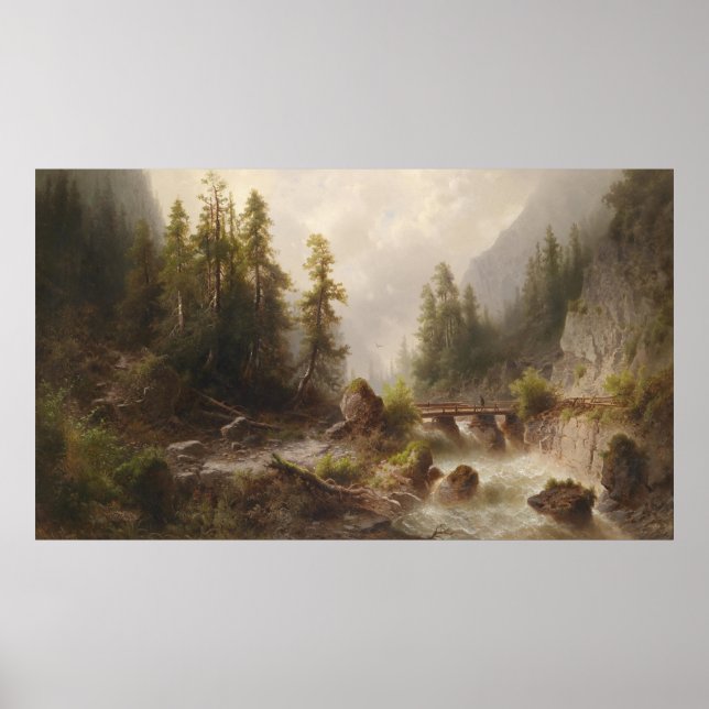 Poster Gebirgsbach - Albert Rieger (Frente)