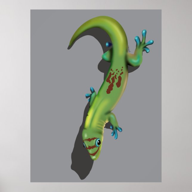 Poster Gecko do Dia da Pó Dourada (Frente)