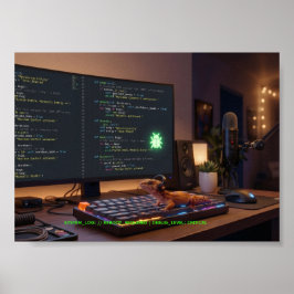 Poster GeckoDev // Estação Universal Cyberpunk Debugger P