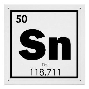 Pôster Geek da fórmula da química do símbolo do elemen