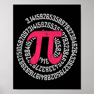Poster Geek De Nerd De Matemática Pi Day 3.1415 Irraciona