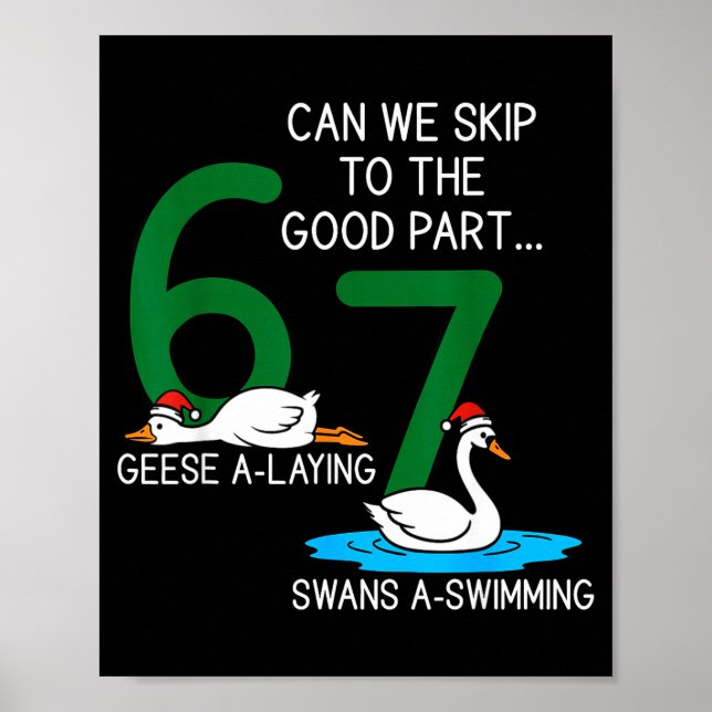 Poster Geese A Laying Swans A Swimming 67 Six Geese Seven (Frente)