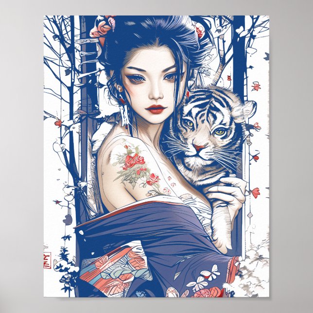 Poster Geisha 89003 do tigre Geisha (Frente)