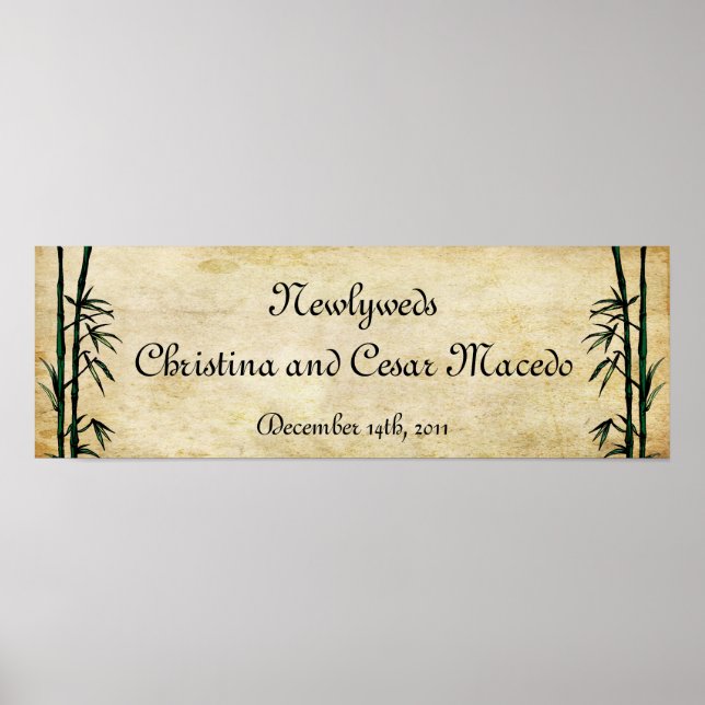 Pôster Geisha de banner personalizado de 22,5"x 7,5" (Frente)