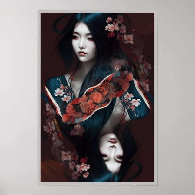 Poster Geisha em Kimono I (Frente)