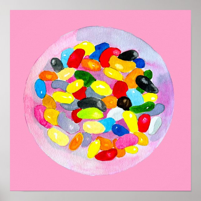 Poster Geleias doces e coloridas (Frente)