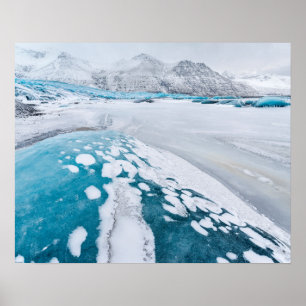 Pôster Gelo de glaciar congelado, Islândia
